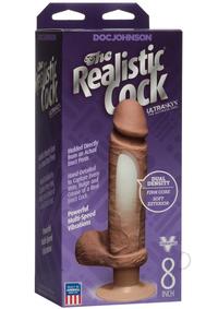 Realistic Cock 8 Brown Vibrating